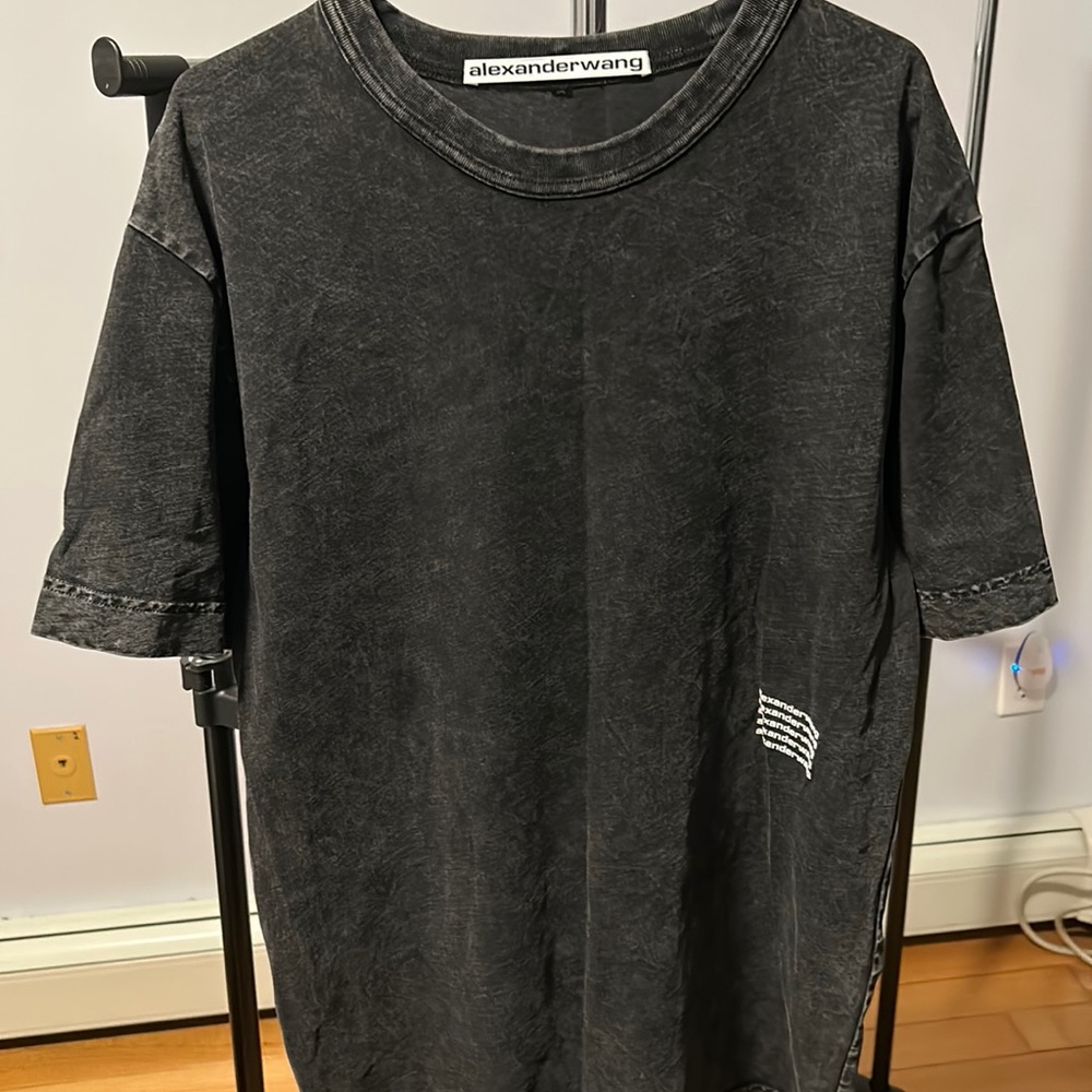 Alexander Wang acid washed high twist tee